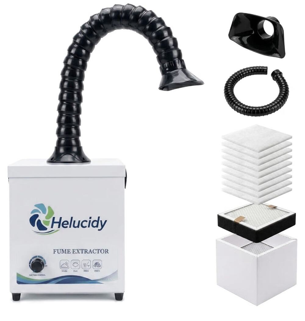 Helucidy JJ-M131 Fume Extractor 3-Layer HEPA Filter Solder Smoke Absorber